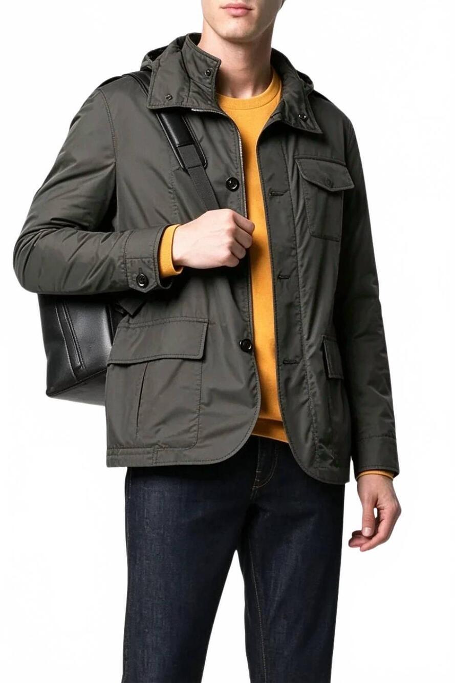 NEW MOORER stand collar jacket in militare
